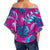 Hawaii Tropical Leaf Off Shoulder Waist Wrap Top - Luxury - AH - Polynesian Pride