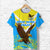 Custom Papua New Guinea Mount Hagen Eagles T Shirt Wamp Nga Rugby Blue, Custom Text and Number LT8 - Polynesian Pride