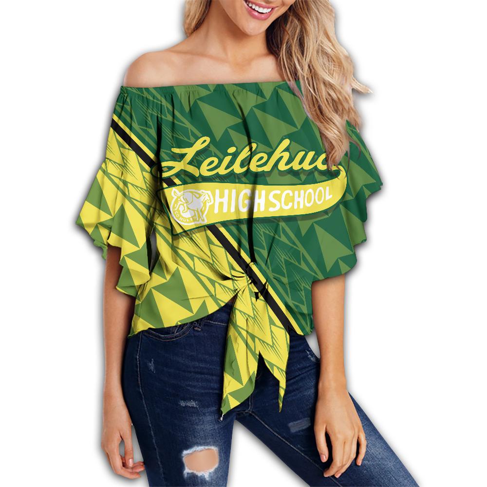 Hawaii - Leilehua High Off Shoulder Waist - Energetic - AH Female Green - Polynesian Pride