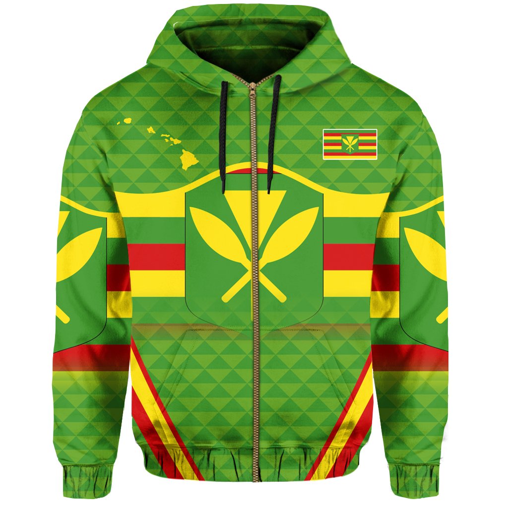 Kakau Kanaka Maoli Hawaii Zip Hoodie Line Sport - Polynesian Pride