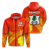 Namosi Rugby Fiji Zip Hoodie Kwaca Na Vatu LT4 Unisex Red - Polynesian Pride
