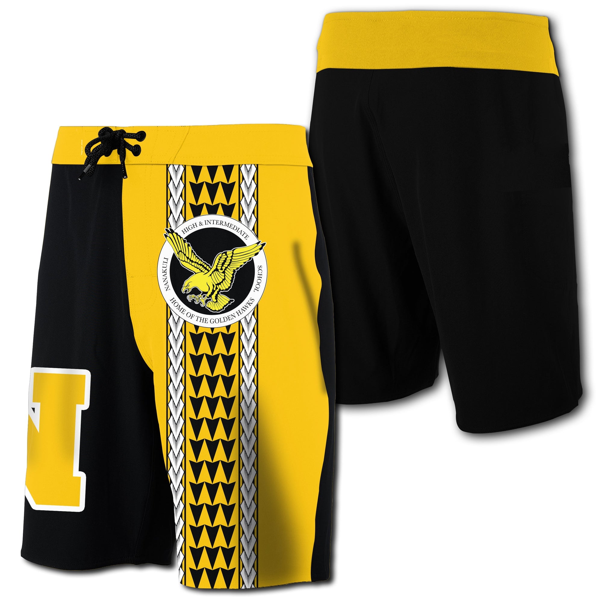 Hawaii - Nanakuli High Board Short - AH Men Yellow - Polynesian Pride