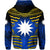 Custom Nauru Polynesian Flag Hoodie Creative Style Gradient Blue LT8 - Polynesian Pride