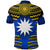 Custom Nauru Polynesian Flag Polo Shirt Creative Style Gradient Blue LT8 - Polynesian Pride