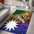 Nauru Area Rug - Rainbow Polynesian Pattern Rainbow - Polynesian Pride