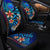 Nauru Custom Personalised Car Seat Covers - Vintage Tribal Mountain - Polynesian Pride