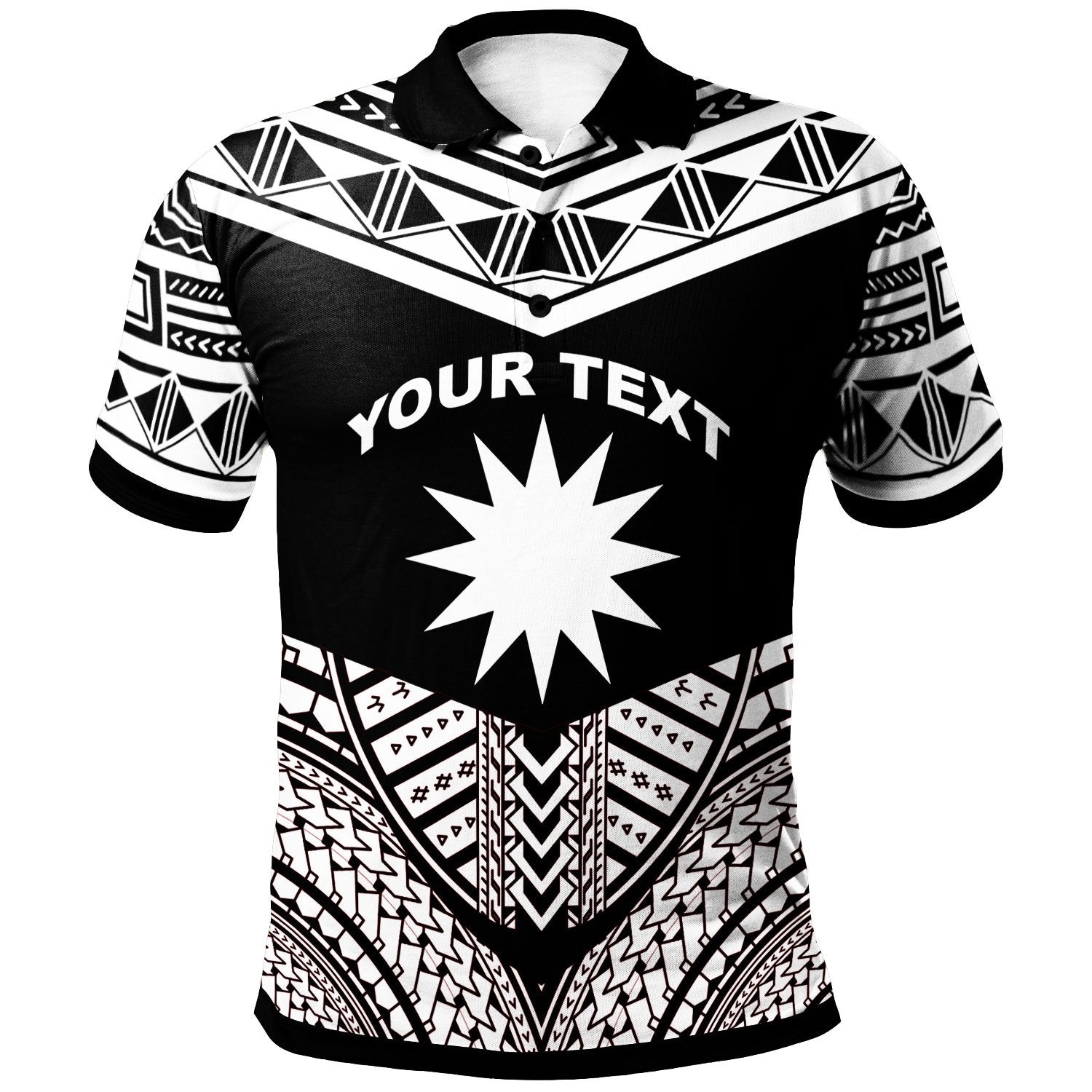 Nauru Custom Polo Shirt Tribal Pattern Cool Style White Color Unisex White - Polynesian Pride