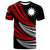 Nauru Custom T Shirt Wave Pattern Alternating Red Color Unisex Black - Polynesian Pride