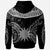 Nauru Custom Zip Hoodie Serrated Pattern White Color Unisex Black - Polynesian Pride