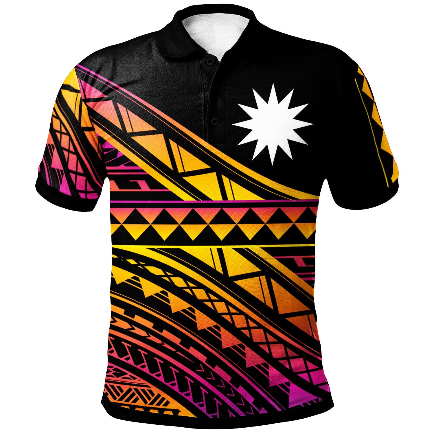 Nauru Custom Polo Shirt Special Polynesian Ornaments Unisex Black - Polynesian Pride