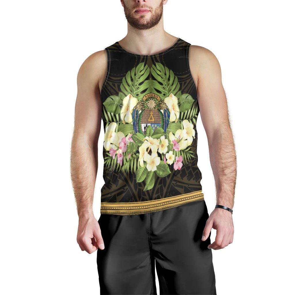 Nauru Men's Tank Top - Polynesian Gold Patterns Collection - Polynesian Pride