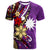 Nauru T Shirt Tribal Flower With Special Turtles Purple Color Unisex Purple - Polynesian Pride