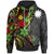 Nauru Hoodie Tribal Flower With Special Turtles Unisex Black - Polynesian Pride