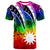 Nauru T Shirt Tropical Leaf Rainbow Color Unisex Rainbow Color - Polynesian Pride