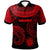 Nauru Polo Shirt Unique Serrated Texture Red Unisex Red - Polynesian Pride