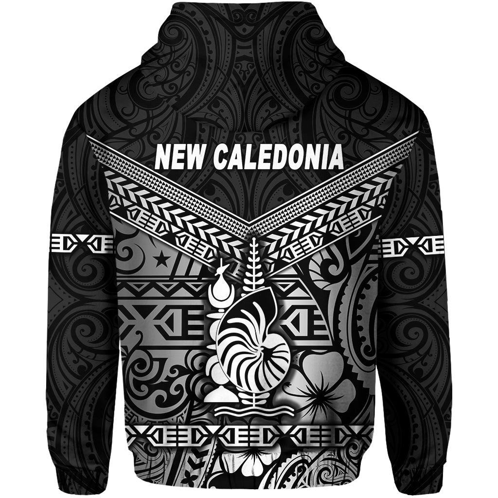 New Caledonia Zip Hoodie Simple Style Black LT8 - Polynesian Pride