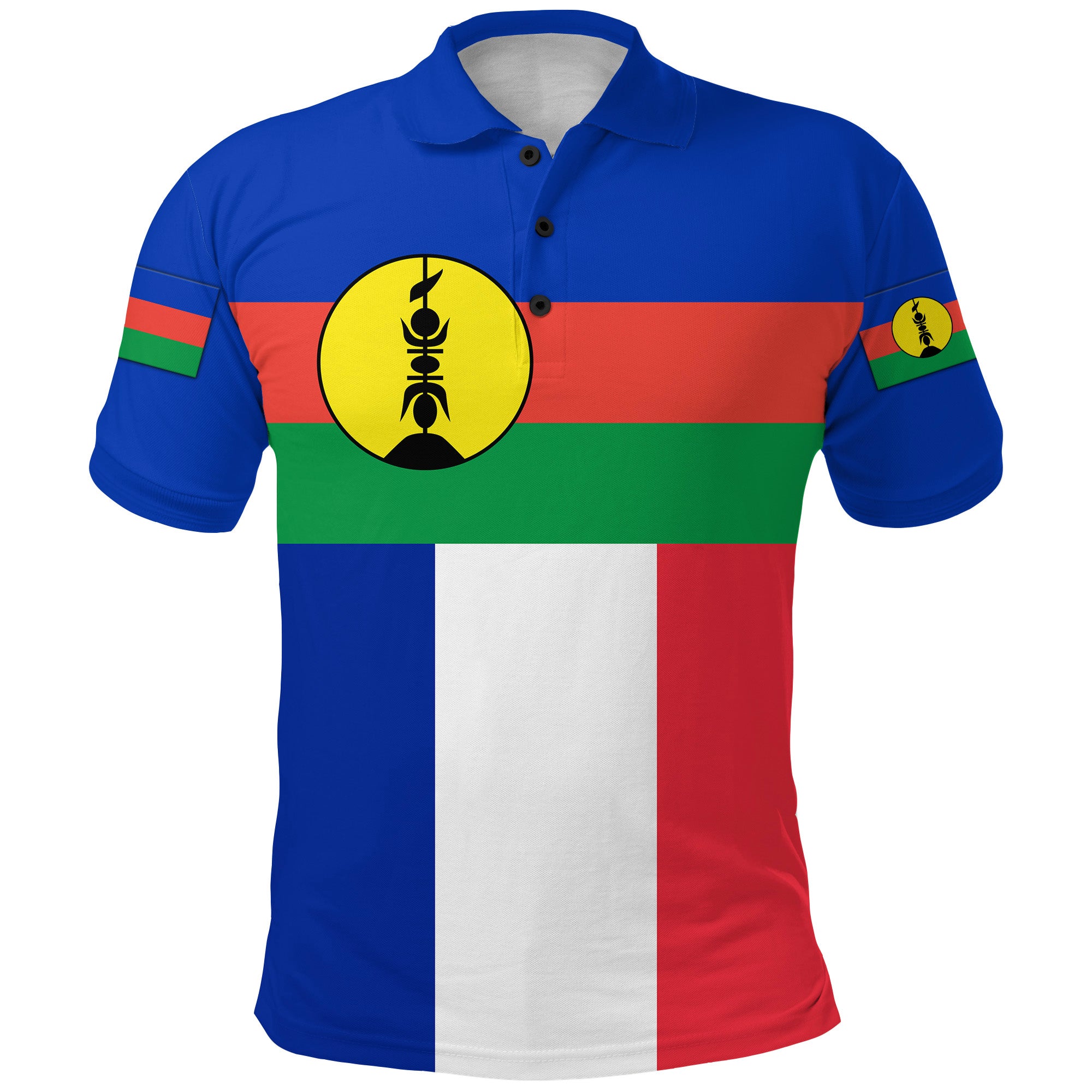 Custom New Caledonia Polo Shirt Flag Vibes LT8 - Polynesian Pride