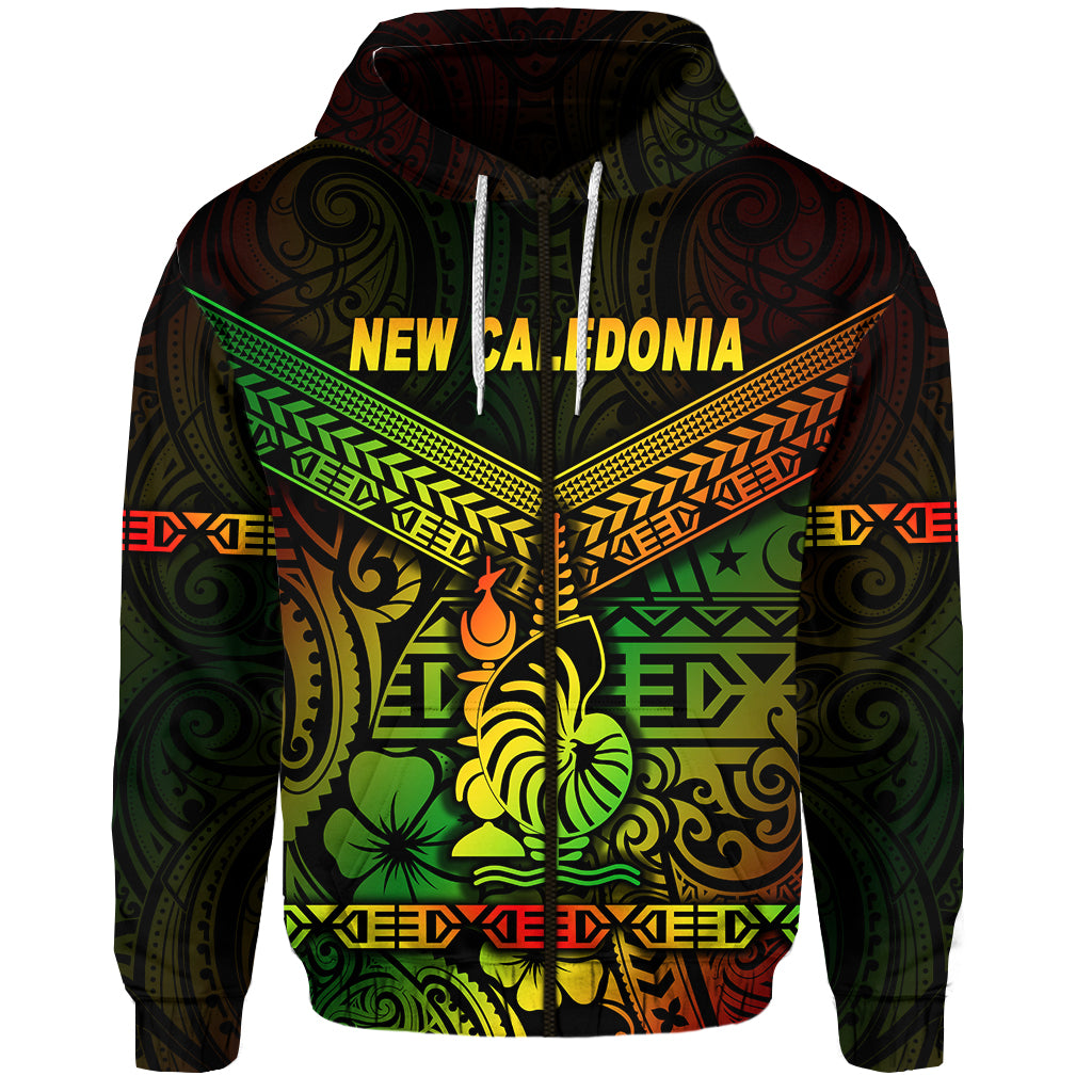 New Caledonia Zip Hoodie Simple Style Reggae LT8 - Polynesian Pride