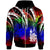 New Caledonia Zip Hoodie Tropical Leaf Rainbow Color Unisex Rainbow - Polynesian Pride