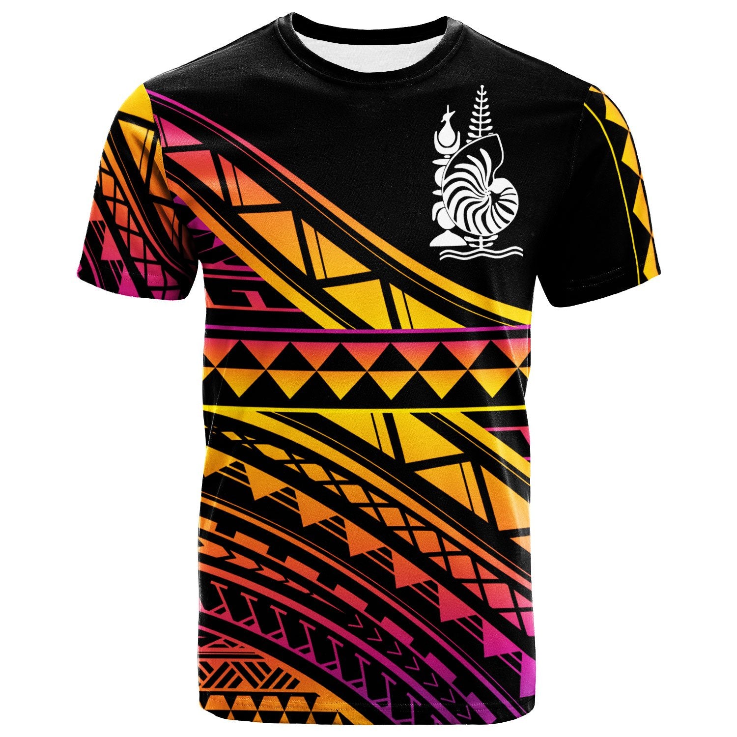 New Caledonia Custom T Shirt Special Polynesian Ornaments Unisex Black - Polynesian Pride