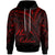 New Caledonia Hoodie Red Color Cross Style Unisex Black - Polynesian Pride