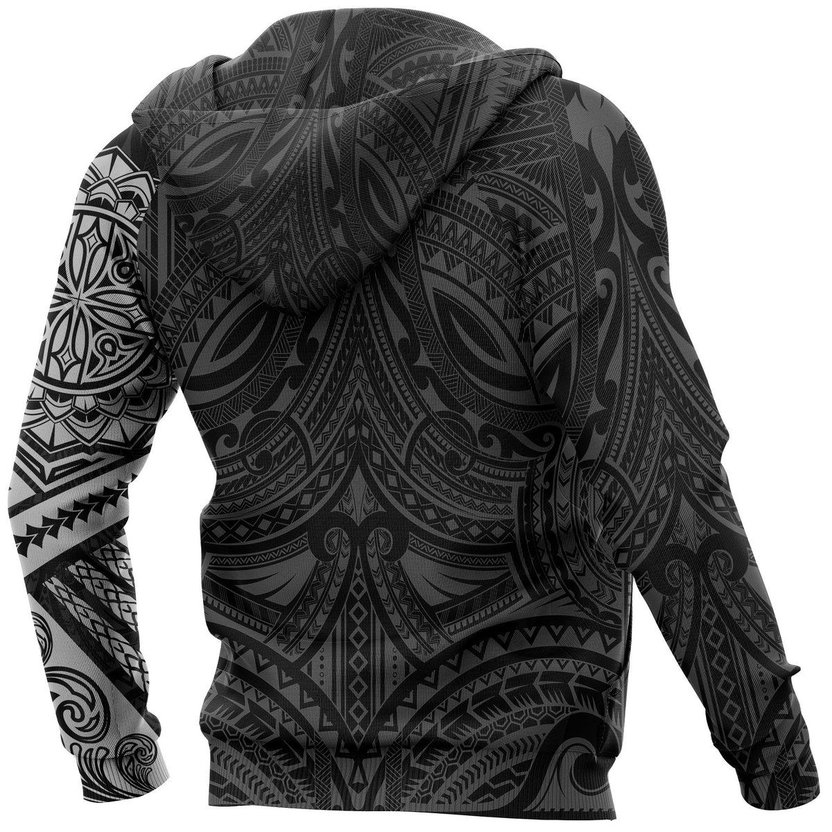 Hoodie Polynesian Flowers Tattoo Style Hoodie - Polynesian Pride