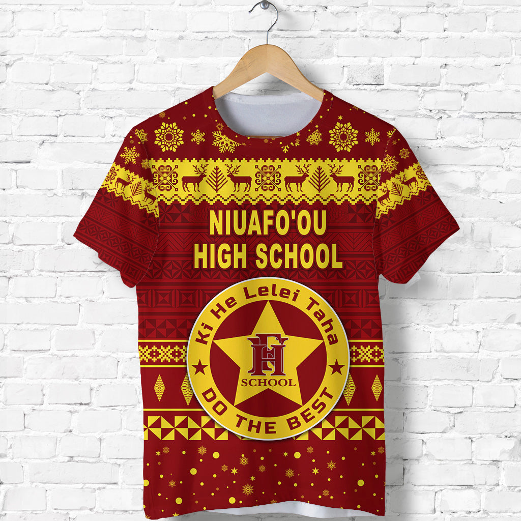 Custom Niuafoou High School Christmas T Shirt Simple Style LT8 - Polynesian Pride