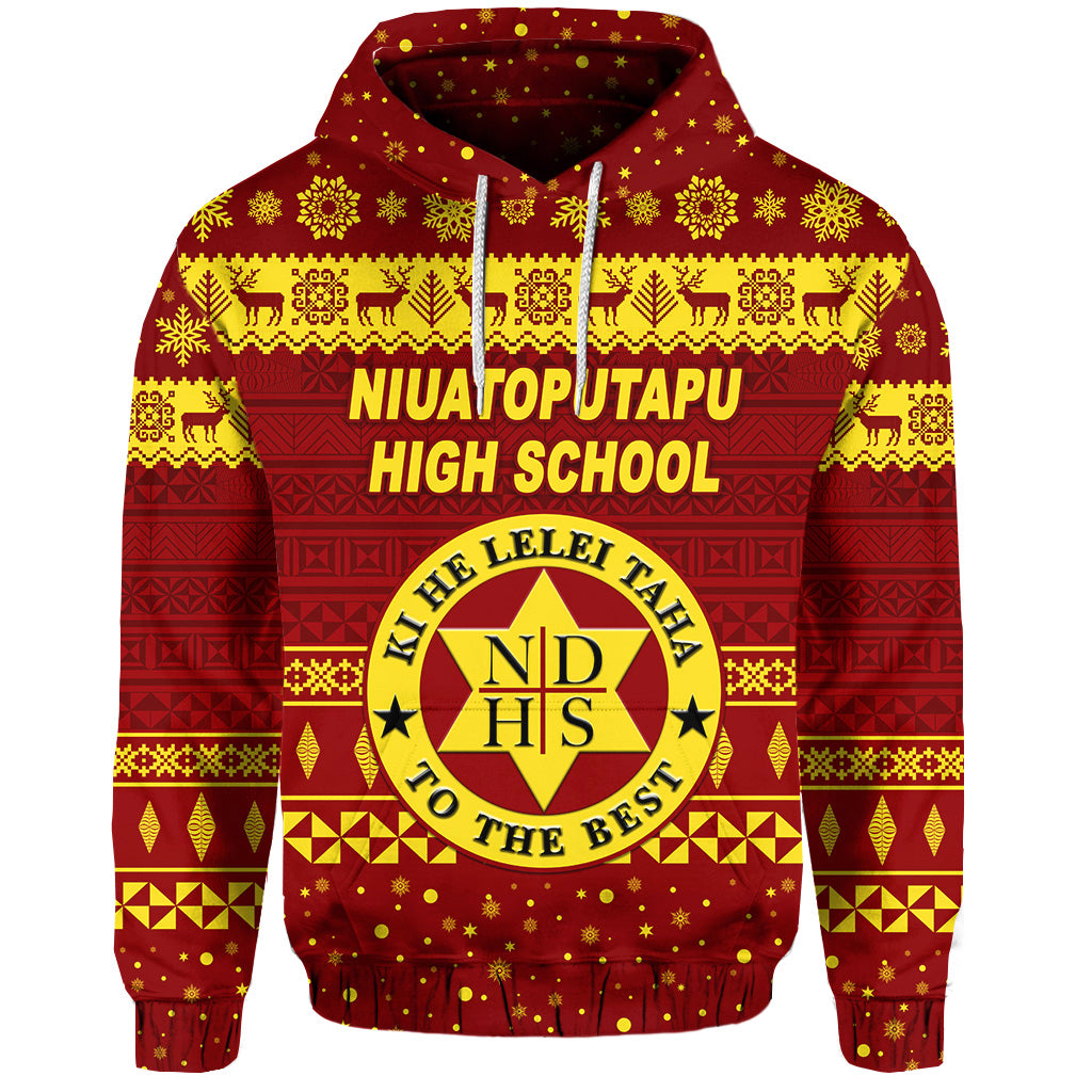 Custom Niuatoputapu High School Christmas Hoodie Simple Style LT8 - Polynesian Pride