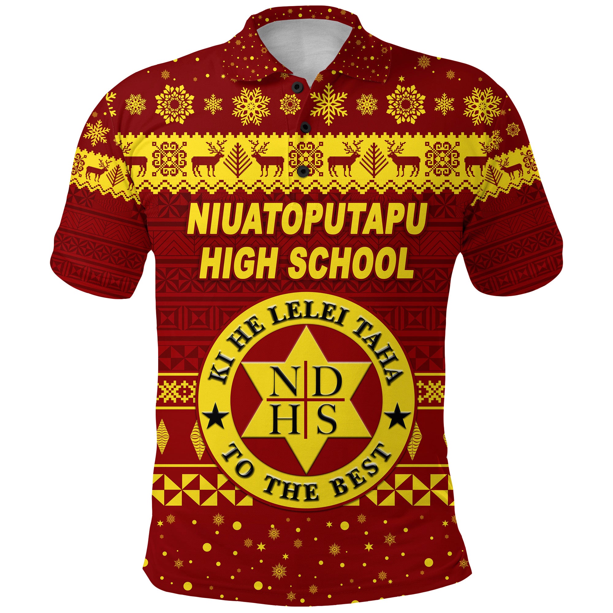 Custom Niuatoputapu High School Christmas Polo Shirt Simple Style LT8 - Polynesian Pride