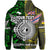 Custom New Zealand Niue Zip Hoodie Maori and Polynesian Together Green, Custom Text and Number LT8 - Polynesian Pride