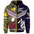 Custom New Zealand Niue Zip Hoodie Maori and Polynesian Together Purple, Custom Text and Number LT8 - Polynesian Pride