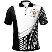 Niue Custom Polo Shirt Athletes Style Unisex White - Polynesian Pride
