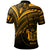 Niue Polo Shirt Gold Color Cross Style - Polynesian Pride