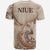 Niue T Shirt Hibiscus Flowers Vintage Style - Polynesian Pride