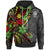 Niue Hoodie Tribal Flower With Special Turtles Unisex Black - Polynesian Pride