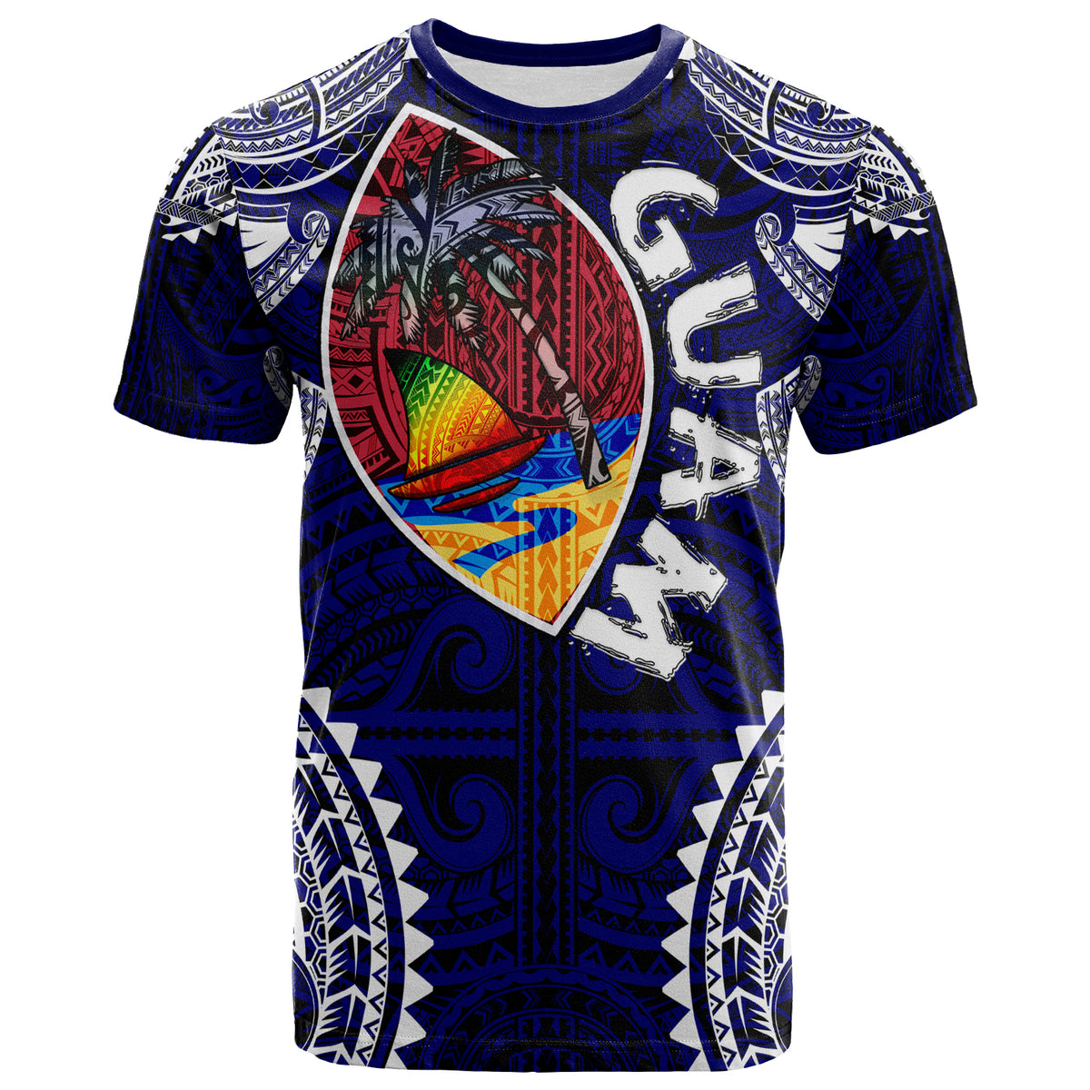 Guam T Shirt Custom Guam Independence Day Wish You A Very Happy Independence Day With Polynesian Patterns LT10 - Polynesian Pride