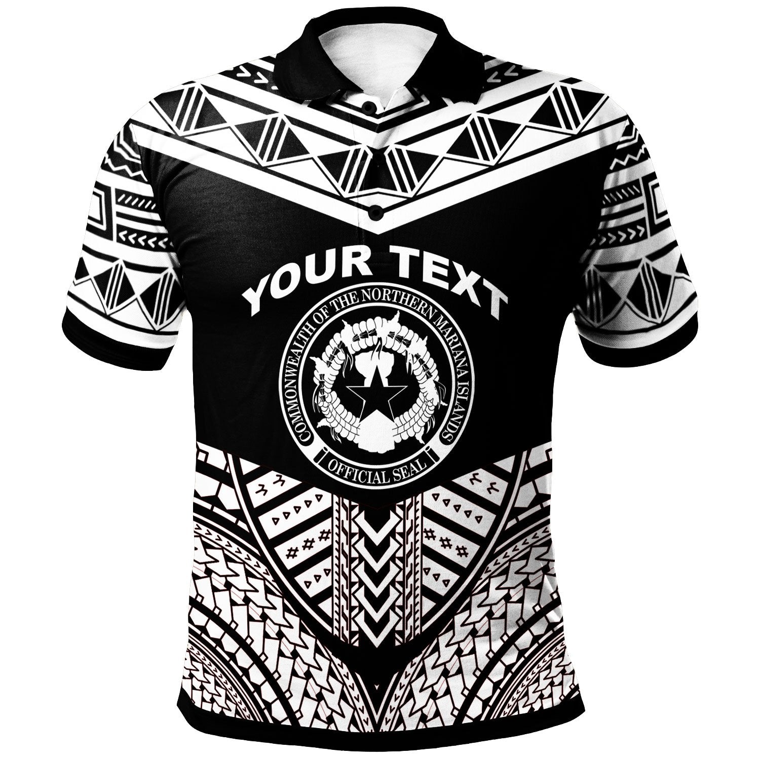 Northern Mariana Islands Custom Polo Shirt Tribal Pattern Cool Style White Color Unisex White - Polynesian Pride