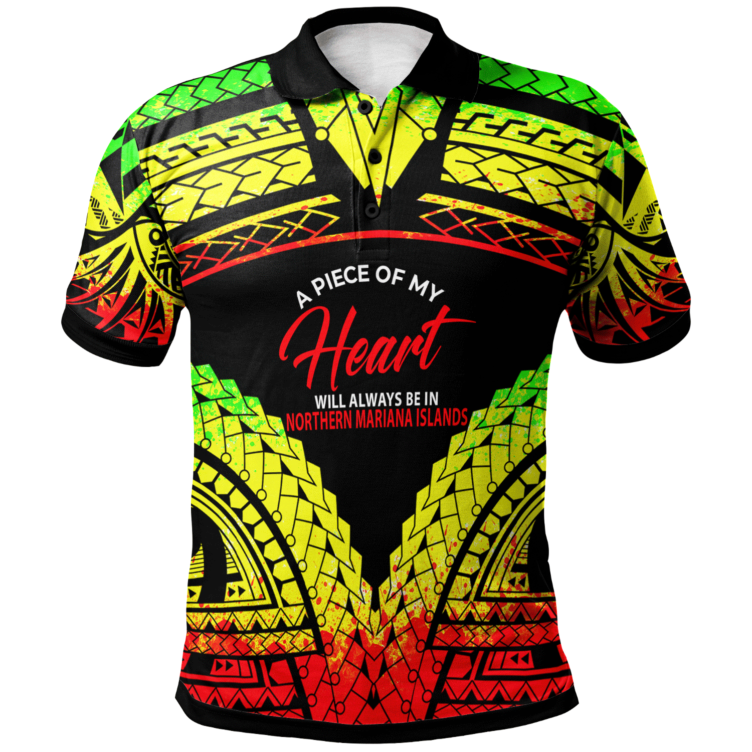 Northern Mariana Islands Polo Shirt A Piece Of My Heart Unisex Reggae - Polynesian Pride