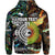 Custom New Zealand Australia Hoodie Maori and Aboriginal Together Paua Shell, Custom Text and Number LT8 - Polynesian Pride