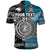 Custom New Zealand Fiji Polo Shirt Maori and Tapa Together Black, Custom Text and Number LT8 - Polynesian Pride