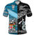 Custom New Zealand Fiji Polo Shirt Maori and Tapa Together Black, Custom Text and Number LT8 - Polynesian Pride