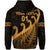 Custom New Zealand Rugby Maori Zip Hoodie Silver Fern Koru Vibes Gold LT8 - Polynesian Pride