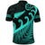 New Zealand Rugby Maori Polo Shirt Silver Fern Koru Vibes Turquoise LT8 - Polynesian Pride