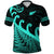 Custom New Zealand Rugby Maori Polo Shirt Silver Fern Koru Vibes Turquoise LT8 - Polynesian Pride