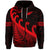 New Zealand Rugby Maori Zip Hoodie Silver Fern Koru Vibes Red LT8 - Polynesian Pride