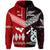 Custom New Zealand Tonga Hoodie Maori and Polynesian Together Red, Custom Text and Number LT8 - Polynesian Pride