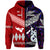 New Zealand Tonga Zip Hoodie Maori and Polynesian Together Purple LT8 - Polynesian Pride