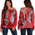 Polynesian Simple Hawaii Women's Off Shoulder Sweater - AH Red - Polynesian Pride