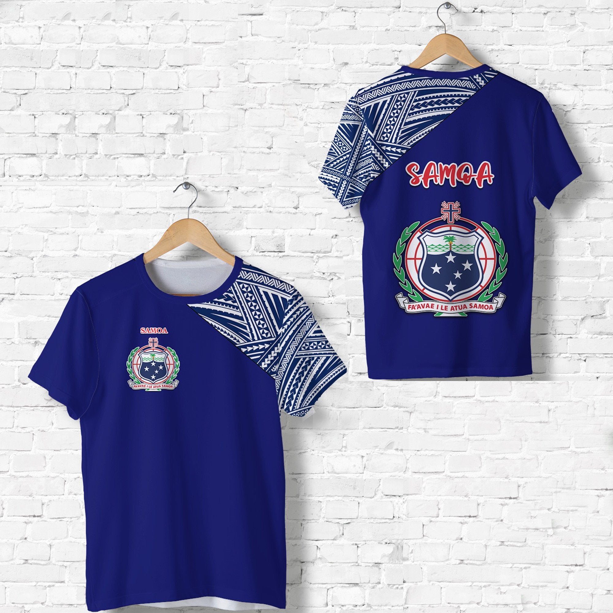 Manu Samoa Rugby T Shirt Original Style Unisex Blue - Polynesian Pride