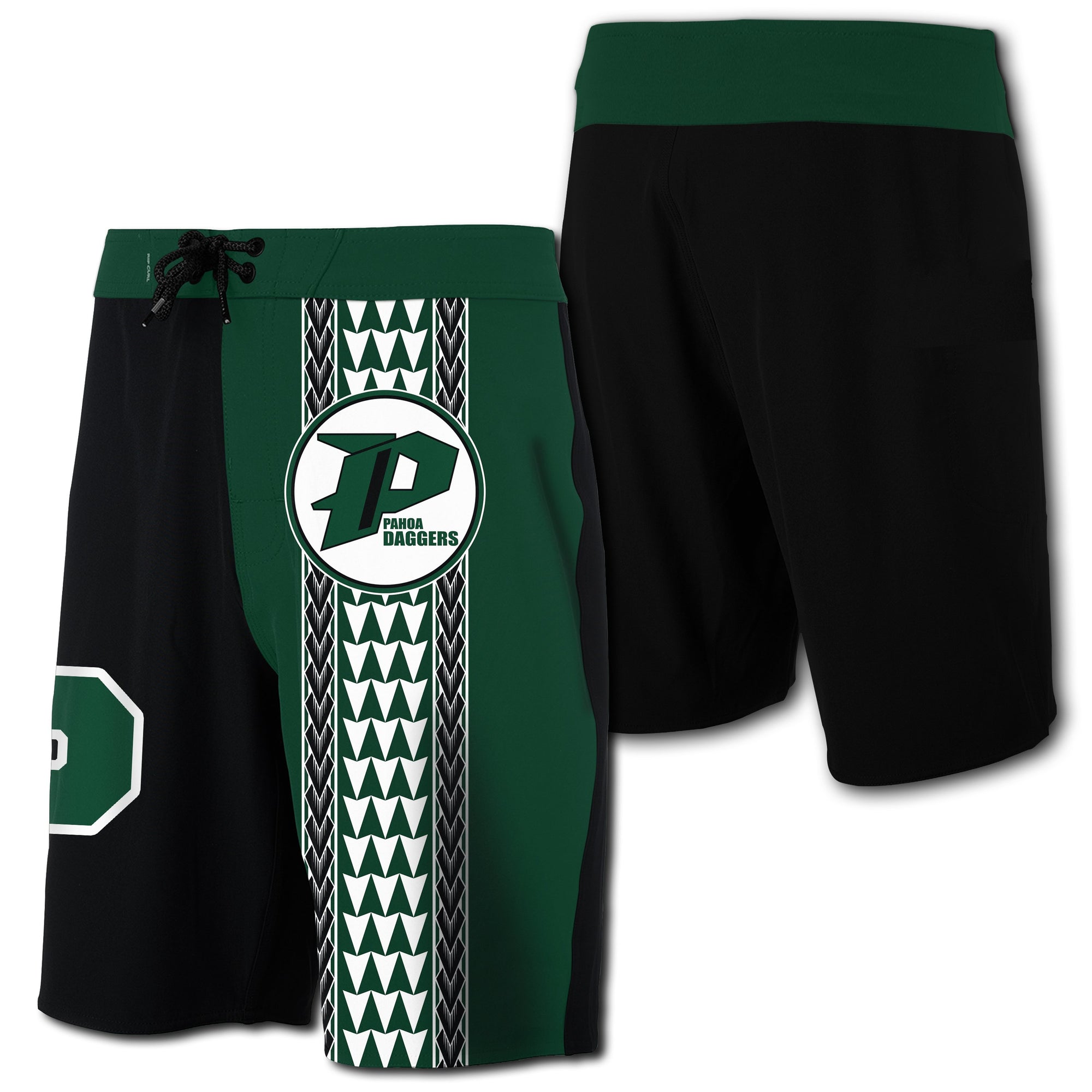 Hawaii - Pahoa High Board Short - AH Men Green - Polynesian Pride